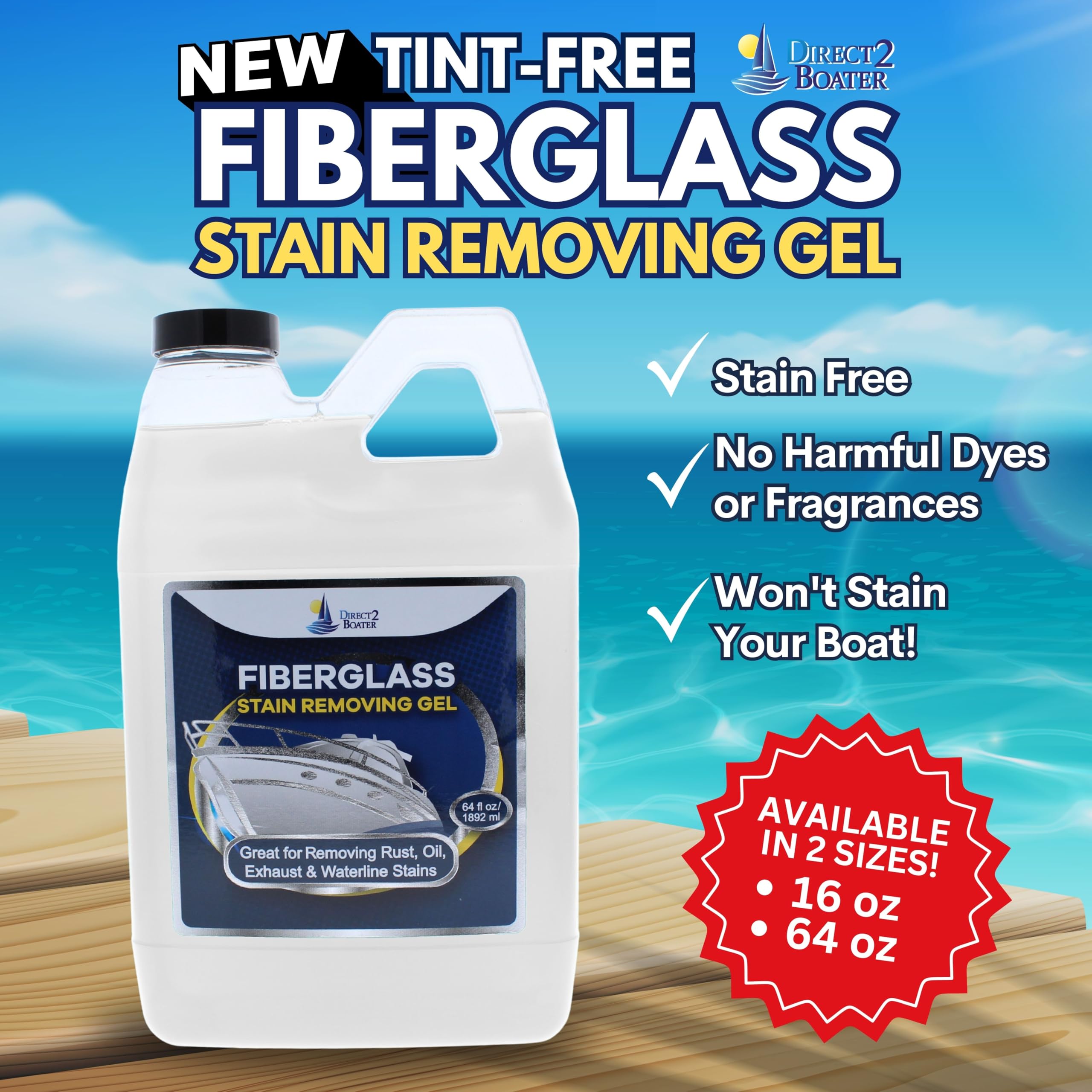 Super Stainless Cleaner and Protector, removes Rust Stains, Re-passivates 316 Grade Stainless Steel Parts on Boats.