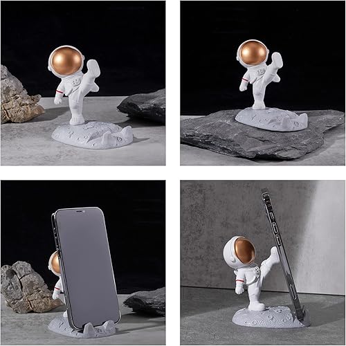 Miniatura 4 de Soporte de teléfono celular astronauta creativo Spaceman para adornos de escritorio, pierna pateada