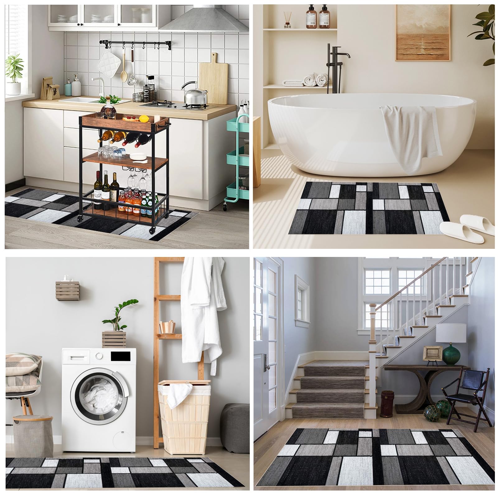 Dywan Chodnik Kuchenny Zmywalny Antypoślizgowy Dywan Biegacz Długi Korytarz Dywany Salon Dywan Sypialnia Nowoczesne Długie Maty Do Wejścia Balkon Łazienka Pralnia 50 x 250 cm