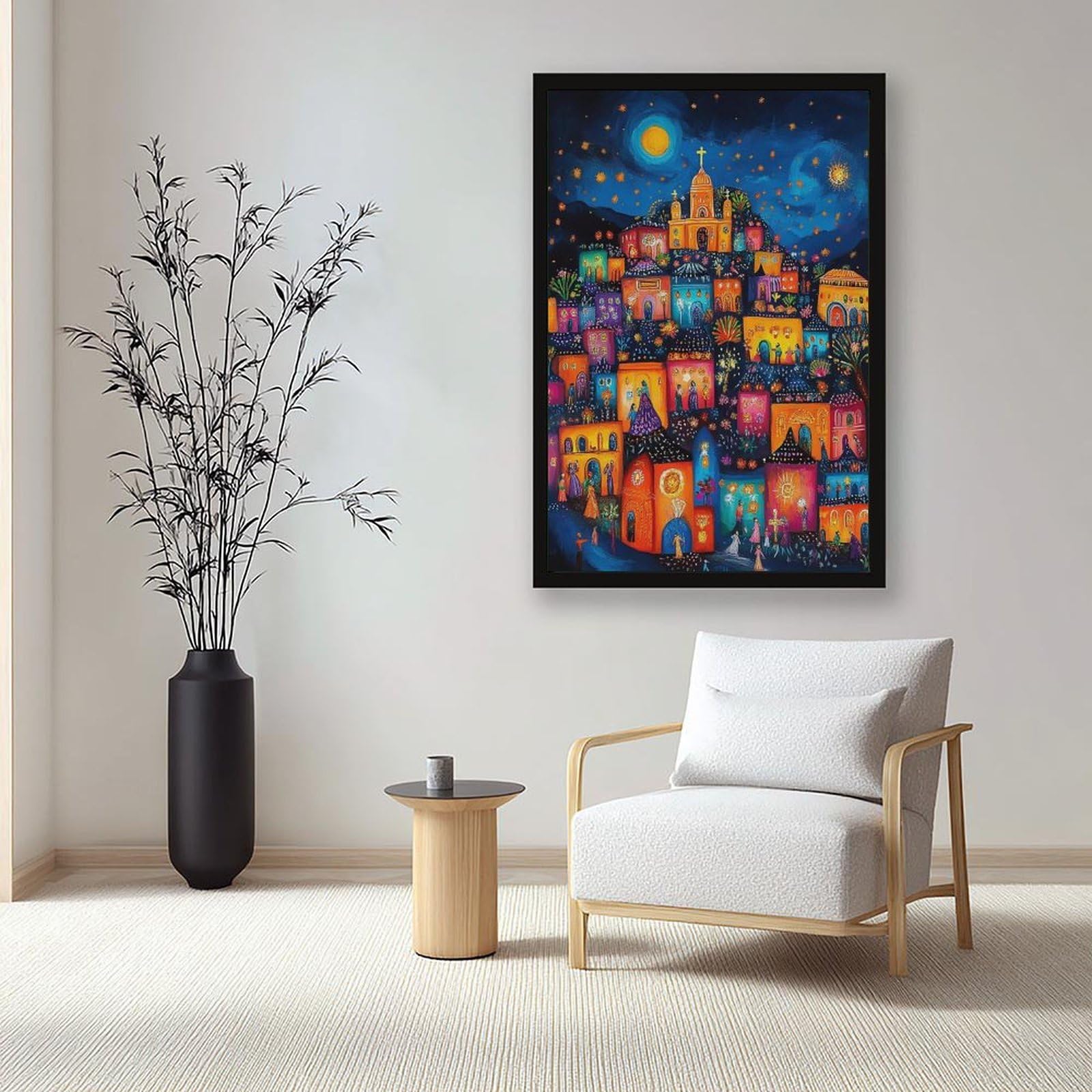 LXWNZE Noche De Rábanos Art_ Oaxaca Ravanello Festival Canvas Poster Wall Art Decor Stampa Dipinti per soggiorno Camera da letto Decorazione 40,6 cm L x 61 cm W