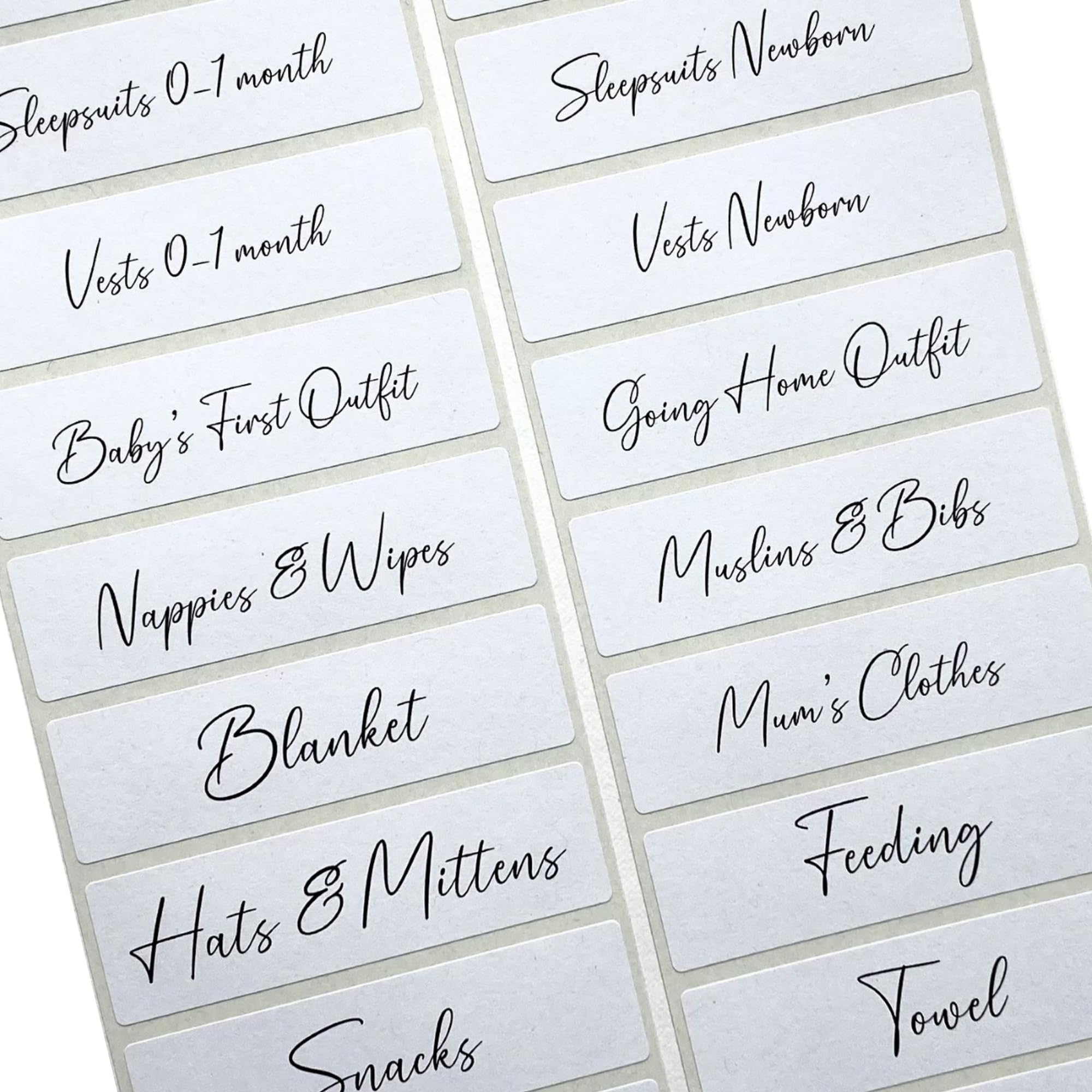 x24 Hospital Bag Essentials Organiser Label Stickers, Maternity Bag, Labour and Delivery Essentials, Baby Shower, Nappy Changing Bag