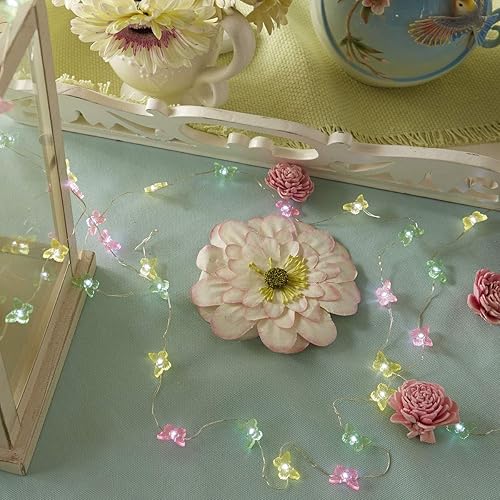 Miniatura 6 de Cadena de luces de mariposa para jardín, 10 pies y 40 luces LED, alambre de cobre con control remoto y temporizador para patio, terraza, cumpleaños