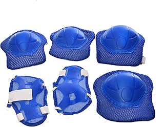 مجموعة معدات واقية للتزلج من 6 قطع، لون أزرق