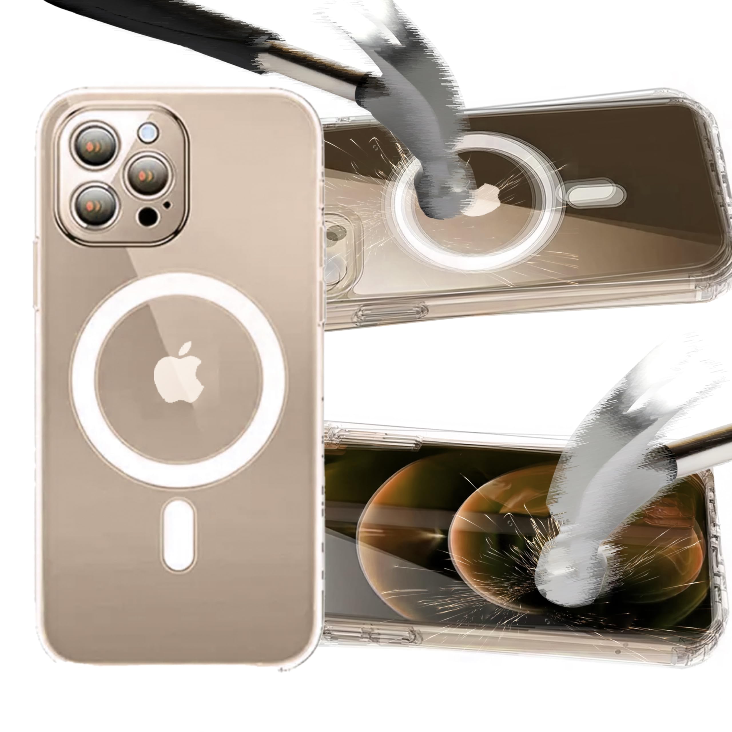 Amazon.co.jp: iPhone16 MagSafe対応 クリアケース フィルムセット  