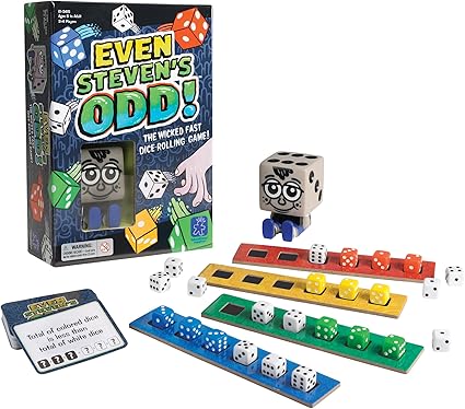 Amazon Com Educational Insights Even Steven S Odd Dice Rolling Adding And Subtracting Challenge Game Fun Fast Paced Family Game Toys Games