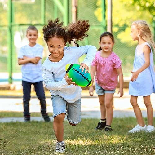 Miniatura 6 de Rainbow Sports Balls - Juego de 4, 1 de cada una de 8.5 pulgadas de fútbol, baloncesto, fútbol y voleibol para parque infantil, juego de pelota