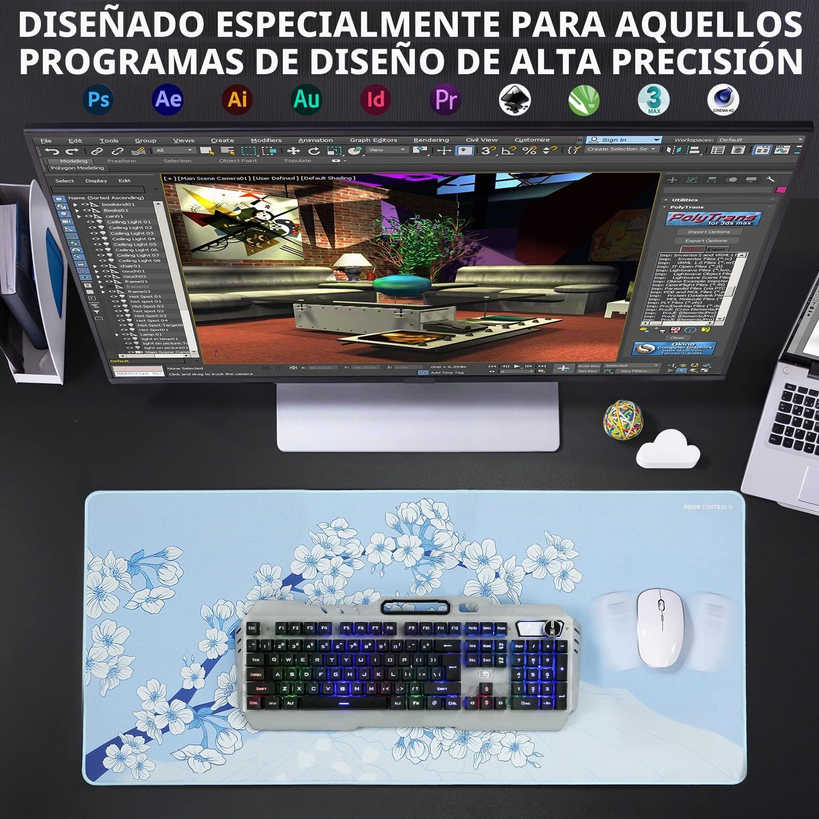 Alfombrilla de ratón para Juegos X-Raypad Aqua Control 2 AC2, Ultra Alta precisión con Velocidad Capacidad de Control, diseñada para Jugadores Fps con Bajos requisitos de dpi