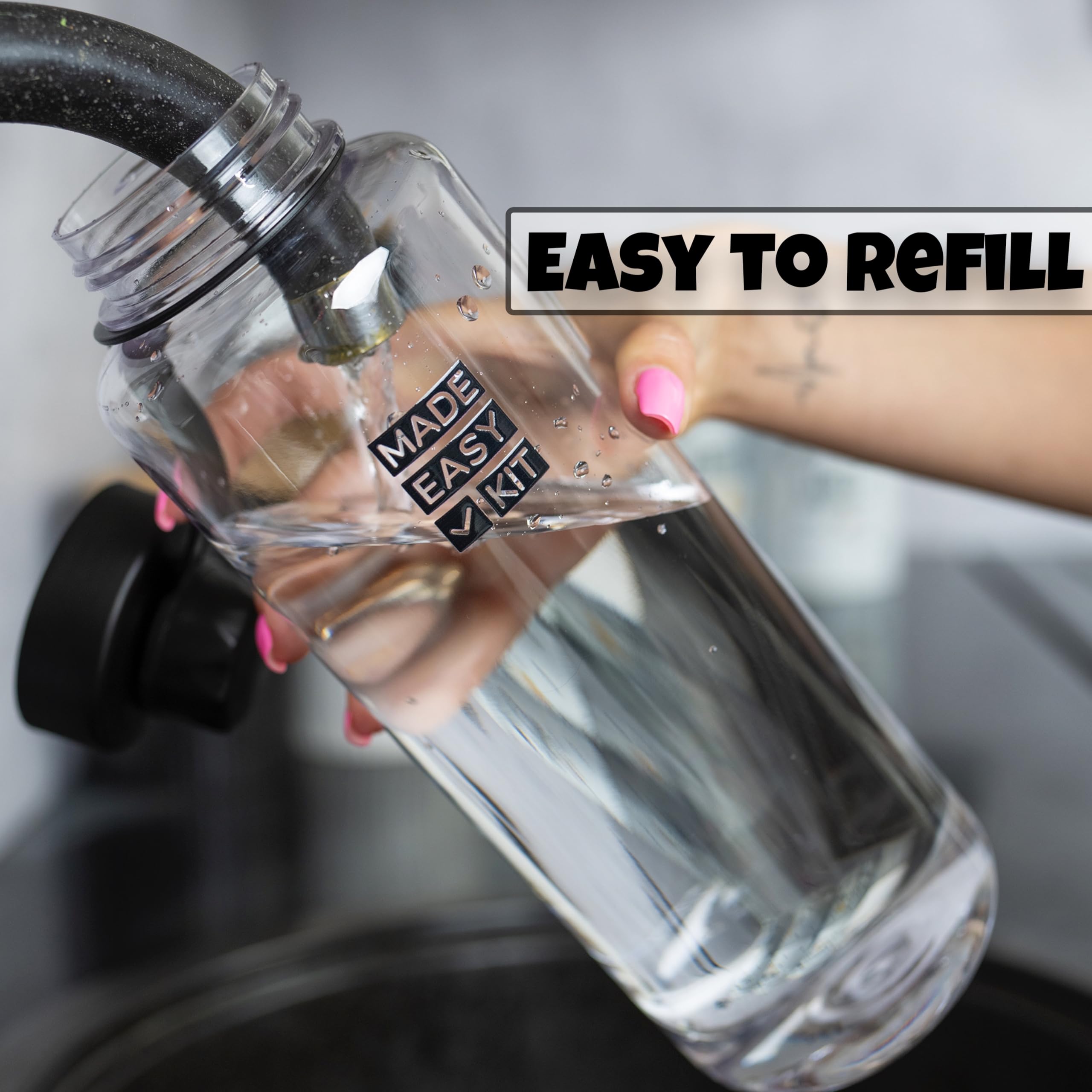 Amazon.com: Made Easy Kit Tritan Plastic Water Bottle