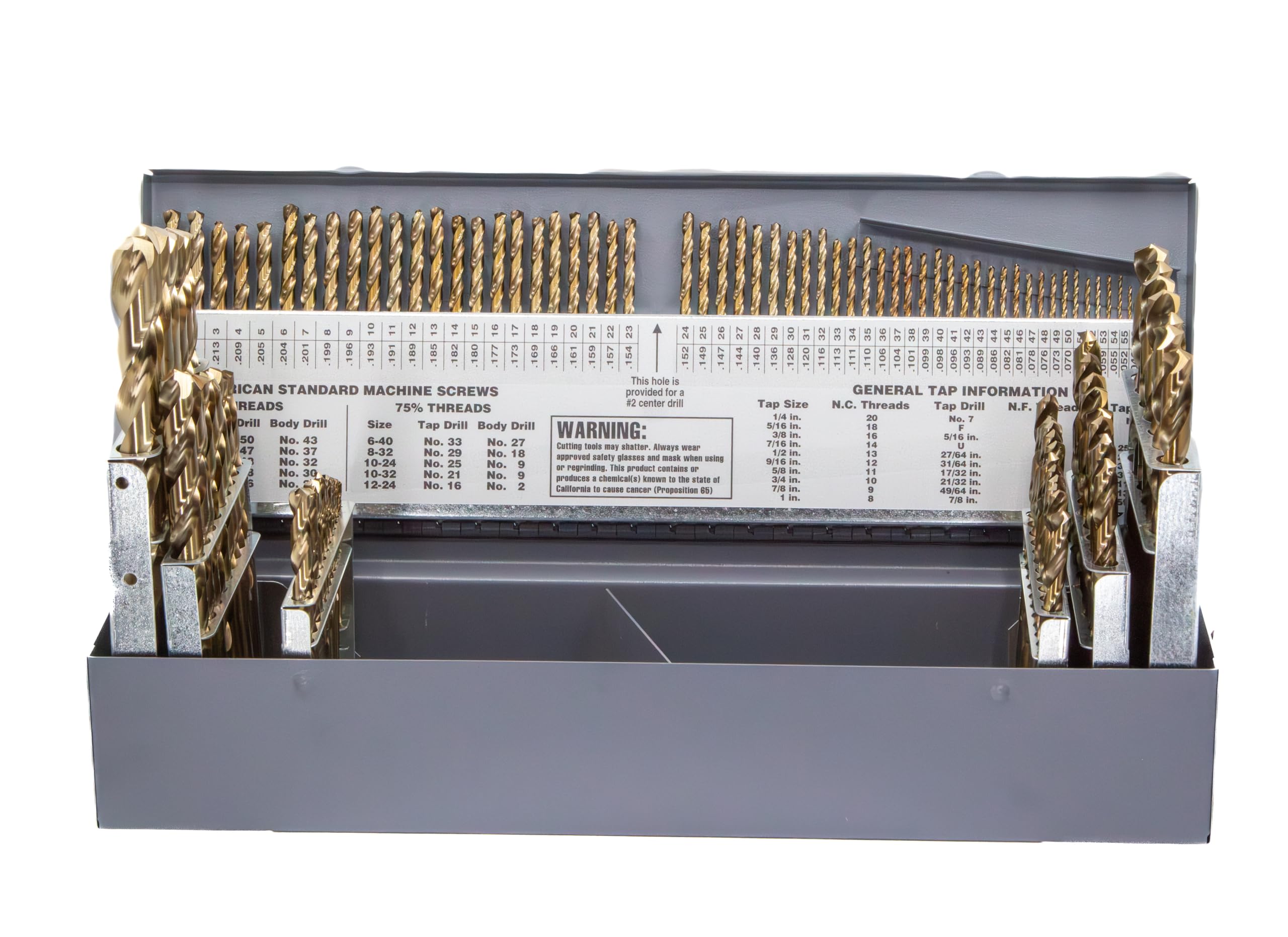 Drill America DWD115J-CO-SET 115 Piece m35 Cobalt Drill Bit Set (1/16