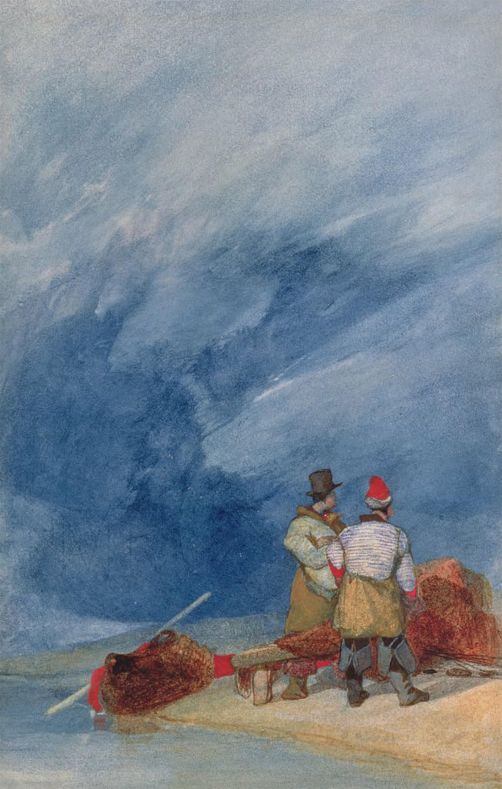 RZHRHJES Famous Painting Poster Art Canvas Print Retro Picture Stormy Weather by Sell Cotman Poster Wall Art for Office Decor 60x90cm