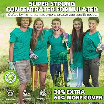 Rock & Mulch Binder 1.3 Gallon, Super Concentrated Gravel & Mulch Binder for Landscaping, Water-Permeable, Pet-Safe When Dry, Weather-Resistant Mulch Lock for Gardens & Pathways