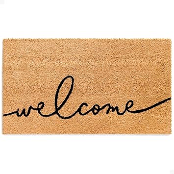 THEODORE MAGNUS Door Mat – Coir Doormat for Outdoor Entrance, Durable Welcome Mat with Non-Slip Backing, Perfect for Front Door and Entryway - Outdoor/Indoor - Warm Greeting - 17" x 30"