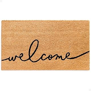 THEODORE MAGNUS Door Mat – Coir Doormat for Outdoor Entrance, Durable Welcome Mat with Non-Slip Backing, Perfect for Front Door and Entryway - Outdoor/Indoor - Warm Greeting - 17