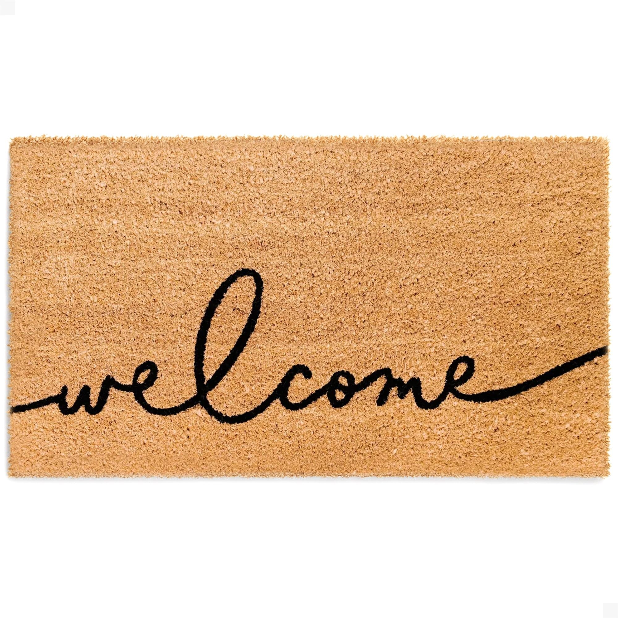 THEODORE MAGNUS Door Mat – Coir Doormat for Outdoor Entrance, Durable Welcome Mat with Non-Slip Backing, Perfect for Front Door and Entryway - Outdoor/Indoor - Warm Greeting - 17" x 30"