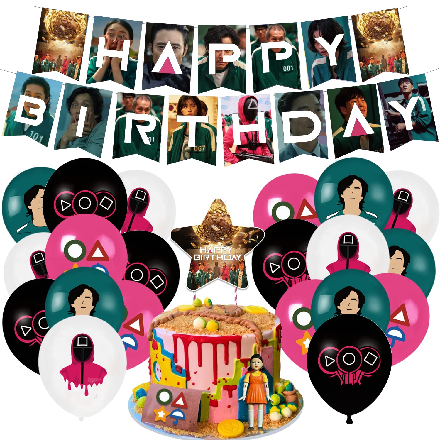 Buy TV Game Birthday Decorations, TV Game Party Decorations Set with a
