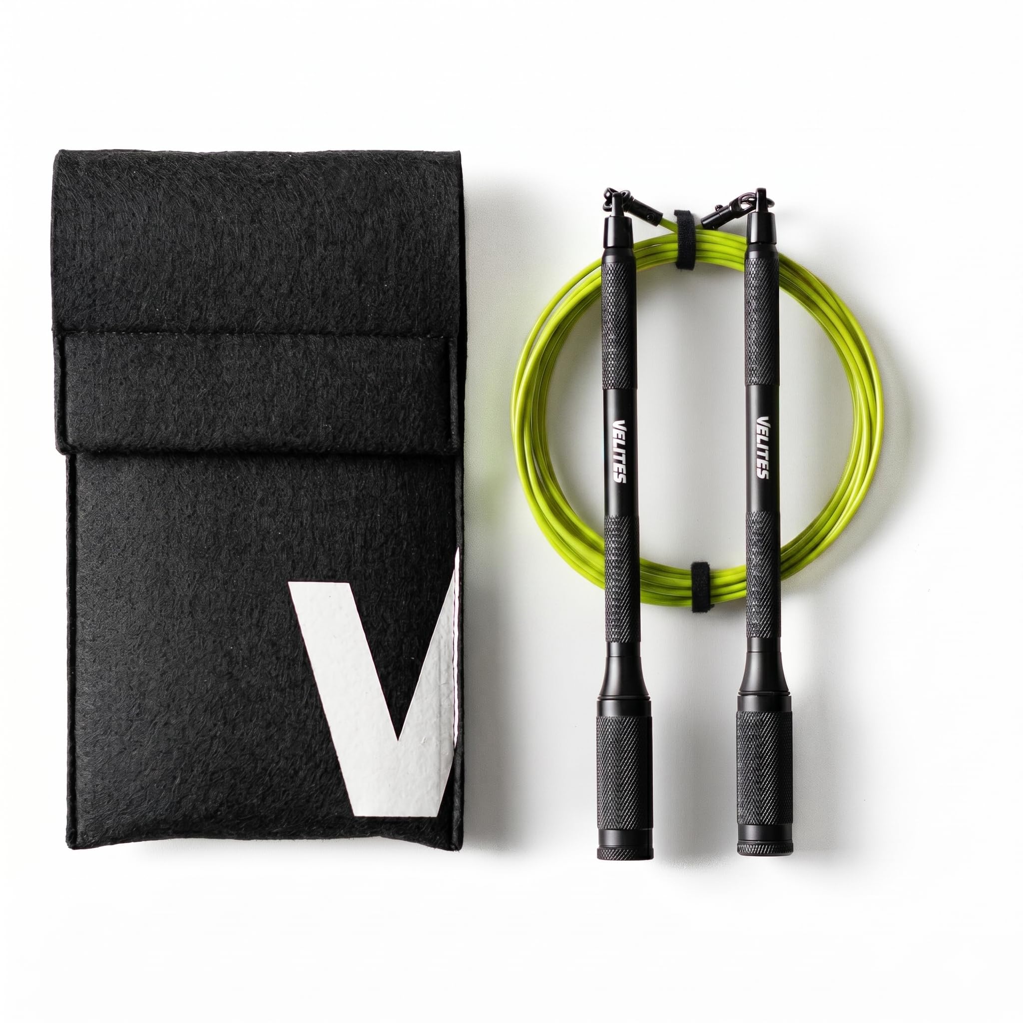 Velites - Cyclone Skipping Rope Official CrossFit Games - Colour Black - Carry Bag Included - Rope for Double, Triple and Crossovers - Removable Handles