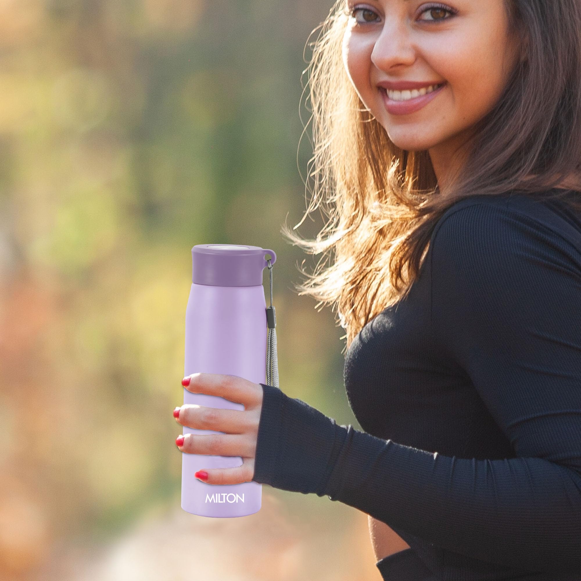 MILTON Handy 650 Stainless Steel Sipper Water Bottle 690 ml, Single Walled, ISI Certified I Leak Proof Lid, Rust Proof I For School, Office, Gym I Purple — Amazon image 6