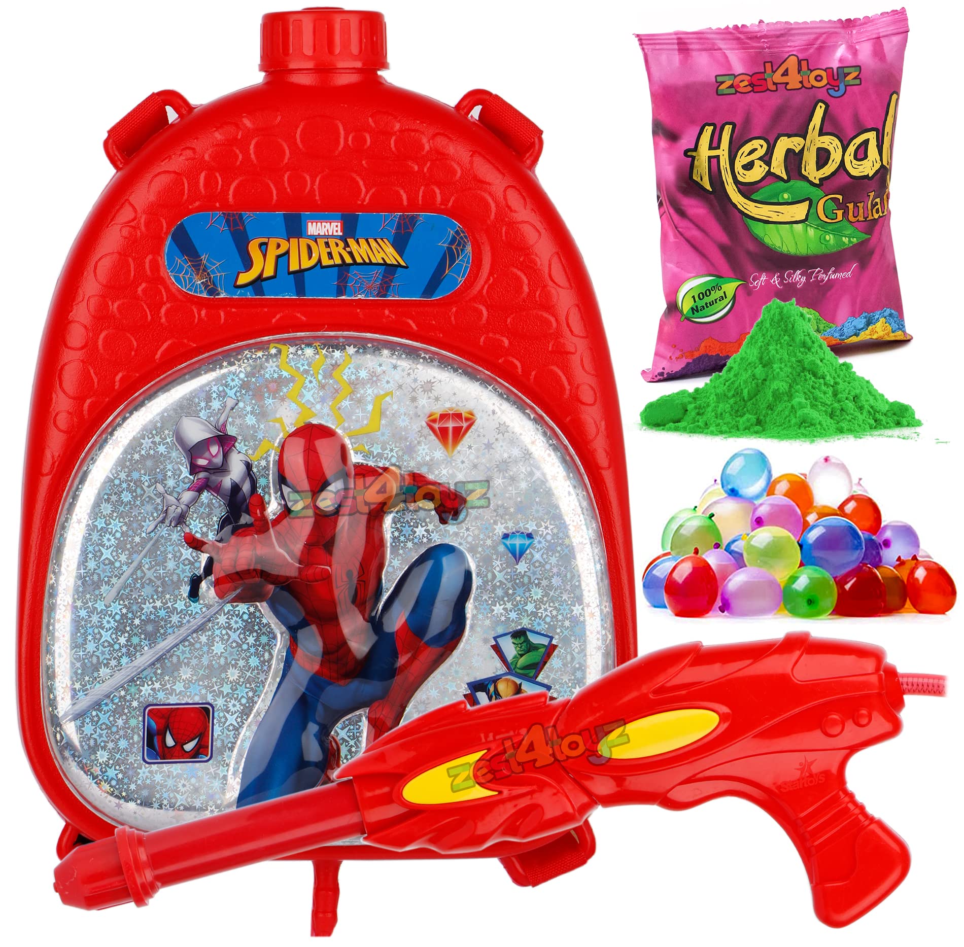 Zest 4 Toyz Water Gun High Pressure Pichkari Toy with Backpack Tank Pool Party Summer Toys Festival Fun Toys for Kids (Red) (B083R9PSKP) Amazon Price History, Amazon Price Tracker
