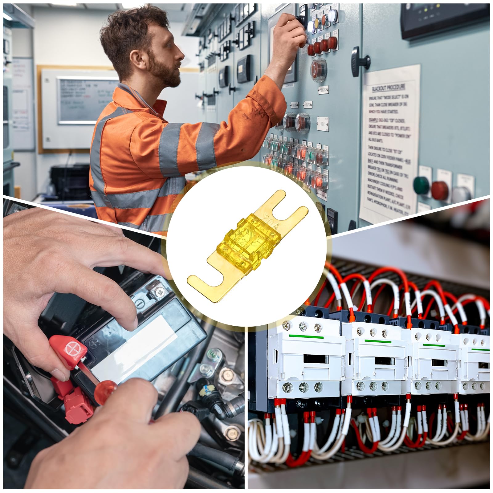 QUARKZMAN 5 sztuk 20 A 32 V Mini ANL bezpiecznik zastępczy zabezpieczenie elektryczne elektronika bezpiecznik ostrza do motoryzacji morskich systemów audio wideo