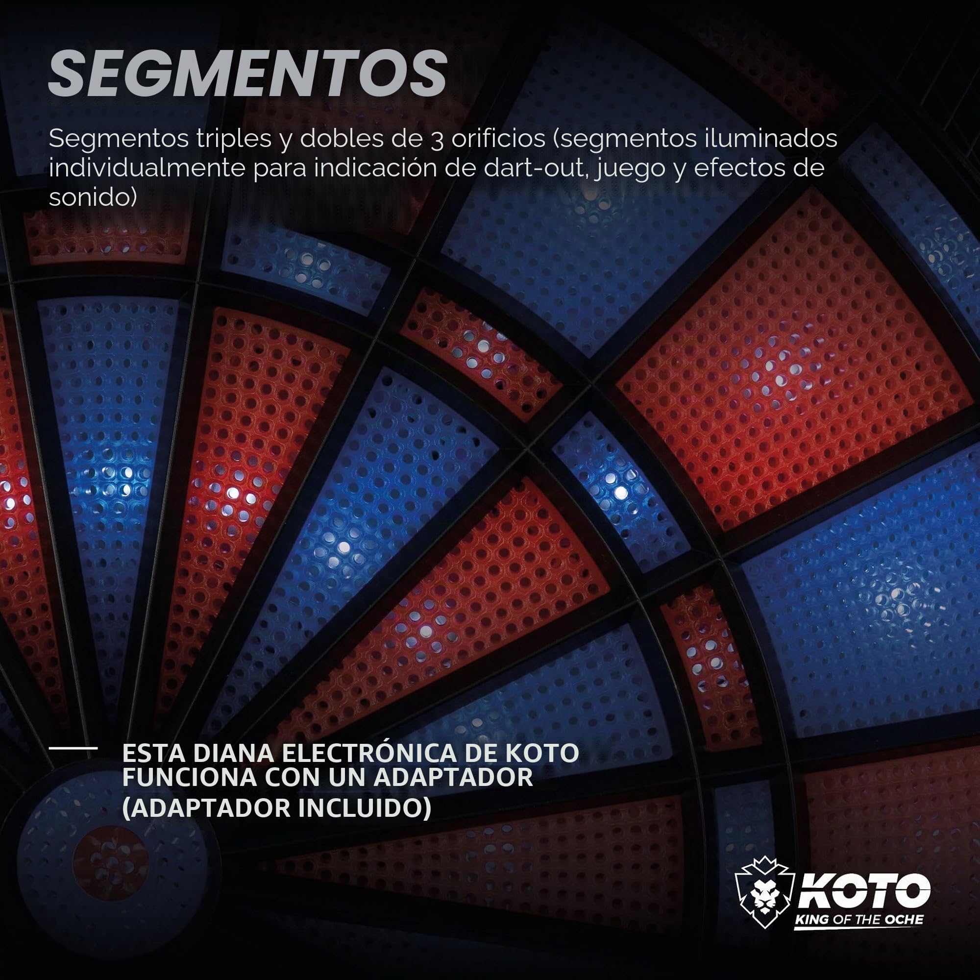 KOTO – Diana Electrónica Royal Star 315, 6 Dardos Soft, 48 Juegos, Más de 315 Variantes, Pantalla LED, para 1-8 Jugadores