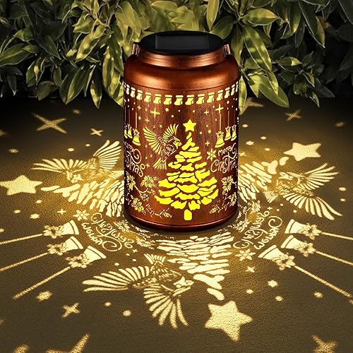 Miniatura 6 de Faroles solares impermeables para exteriores, decoración de hongos de abeja, regalos para mujeres, para la abuela, luces solares colgantes para