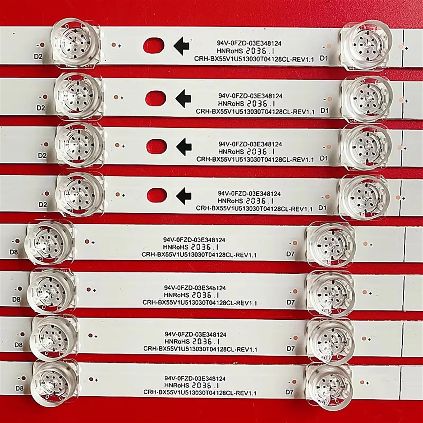 Tiras de retroiluminación LED 12LED compatibles for HISENSE H55B7100UK H55B7100 H55B7300 H55B7300UK HD550V1U51-T0L4
