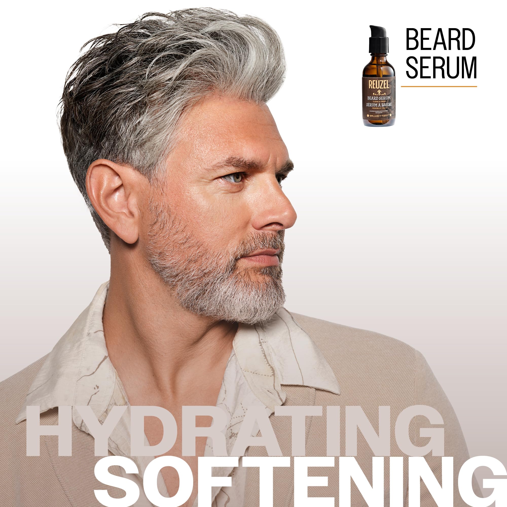 Reuzel Clean and Fresh Beard Serum - Professional Grooming Nourishing Softening for Men - 2 oz