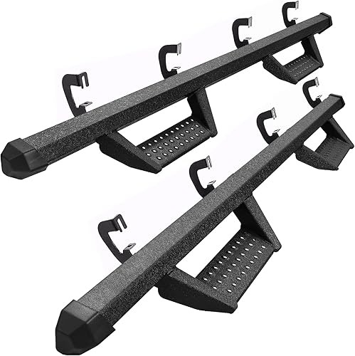 Miniatura 10 de Estribos compatibles con Chevy Silverado 19-26/GMC Sierra 1500 Crew Cab, 20-26 Silverado/Sierra 2500HD 3500HD Crew Cab. Barras laterales