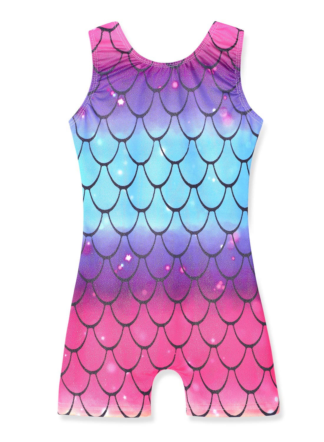 HOZIY Girls Gymnastics Leotards for Kids Tumbling Outfits Biketard Sparkle Adorable Pattern