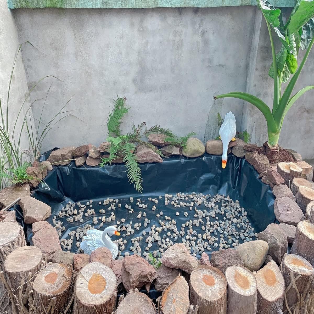 FishSafe - Rivestimento flessibile per laghetto da 4,7 mm, in EPDM, resistente, per stagni e piante acquatiche, dimensioni: 2,1 x 3 m, 2,1 x 4 m, 2,1 x 4,9 m