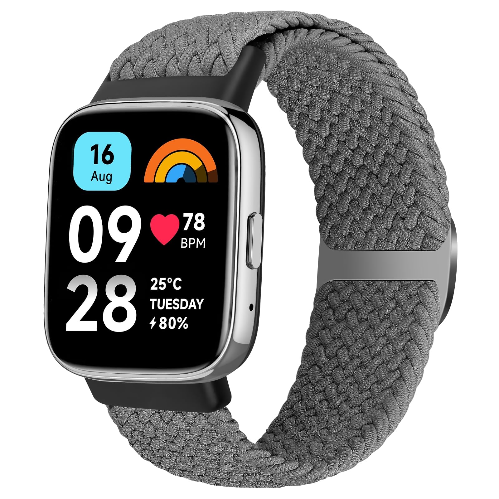 SHIJZWD Intrecciato Cinturino Compatible con Xiaomi Redmi Watch 3 Active per Uomini Donne, Sportiva Bracciale di ricambio Elastica Nylon Cinturino per Xiaomi Redmi Watch 3 Active