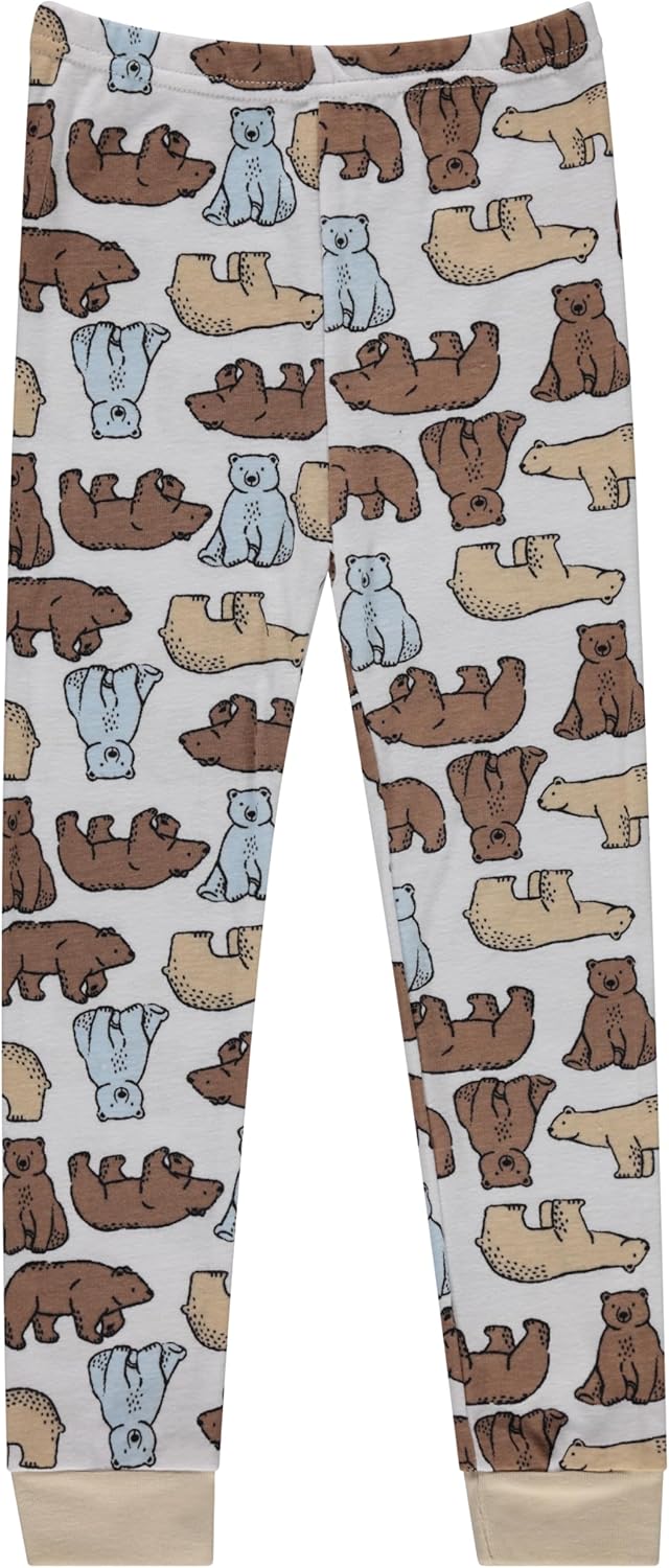 Cudlie Boys’ 4-Piece Pajama Set, Super Comfy Cotton Blend Sleepwear, 2 Tops and 2 Bottoms, Fun Designs – Sizes 12M–5T - Image 7