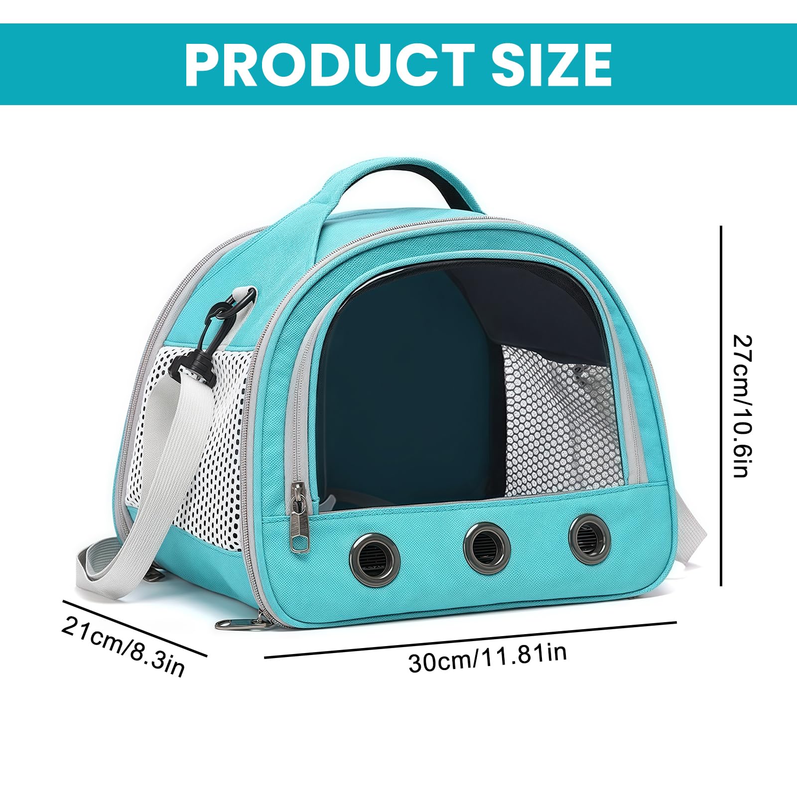 Transporttasche Katze, Transporttasche für Katze Hund, Katzentransporttasche mit Schultergurt Transportbox für Katze Hund, Transportbox Kaninchen Katze, Tragetasche für Haustiere 30 * 27 * 21 CM