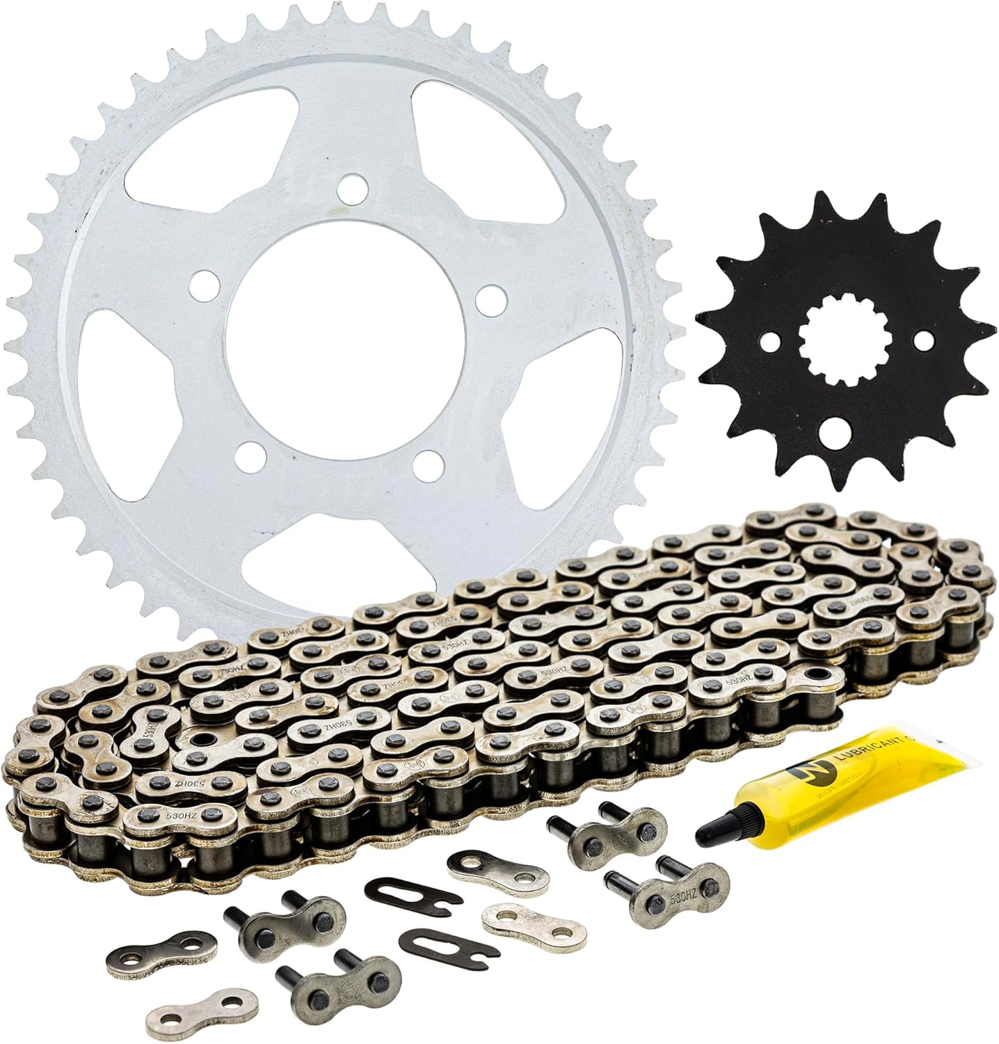 NICHE Drive Sprocket Chain Combo for Suzuki Marauder 800 VZ800 Front 15 Rear 48 Tooth 530HZ Standard 116 Links
