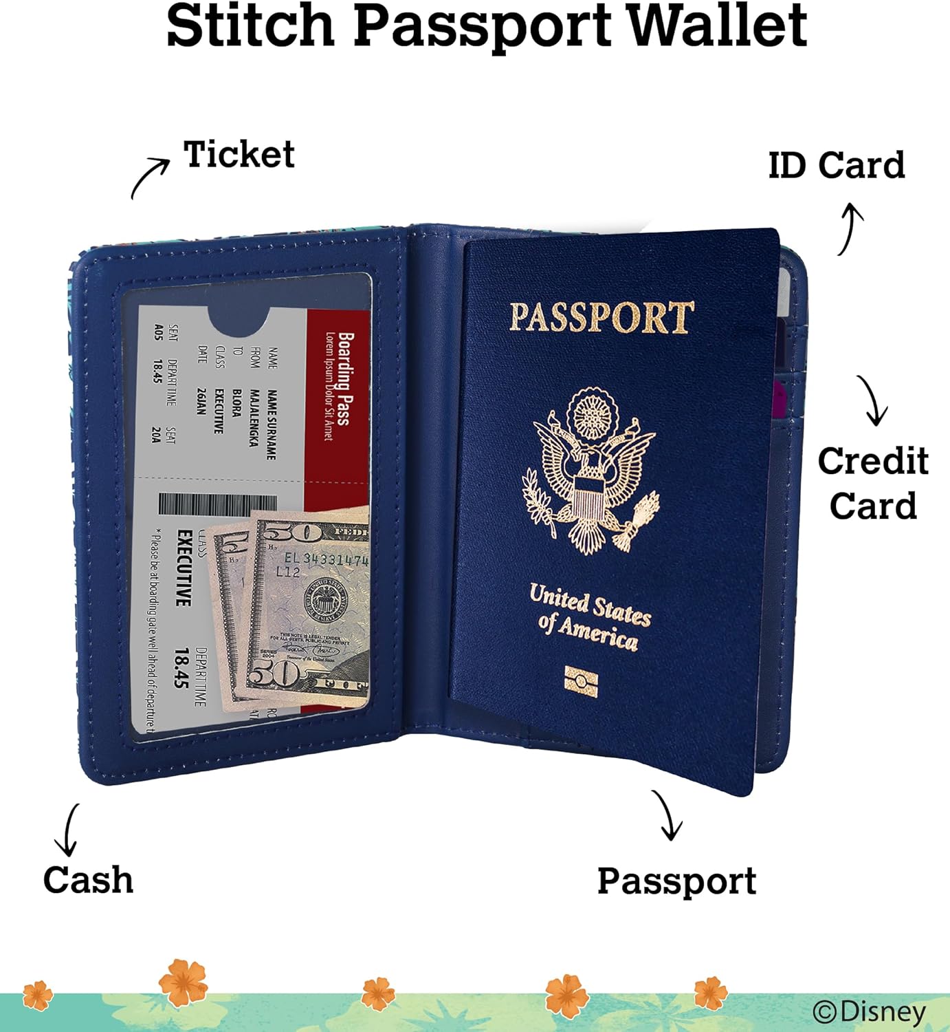 Disney Stitch Passport Cover for Women Official License, Cute Passport Book Holder, Passport Wallet, Travel Must Haves - Image 4