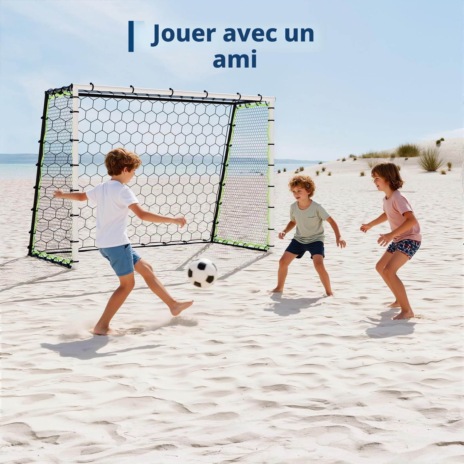 But de Foot 2 en 1 Rebond 213,5x153x110cm Multifonction extérieur