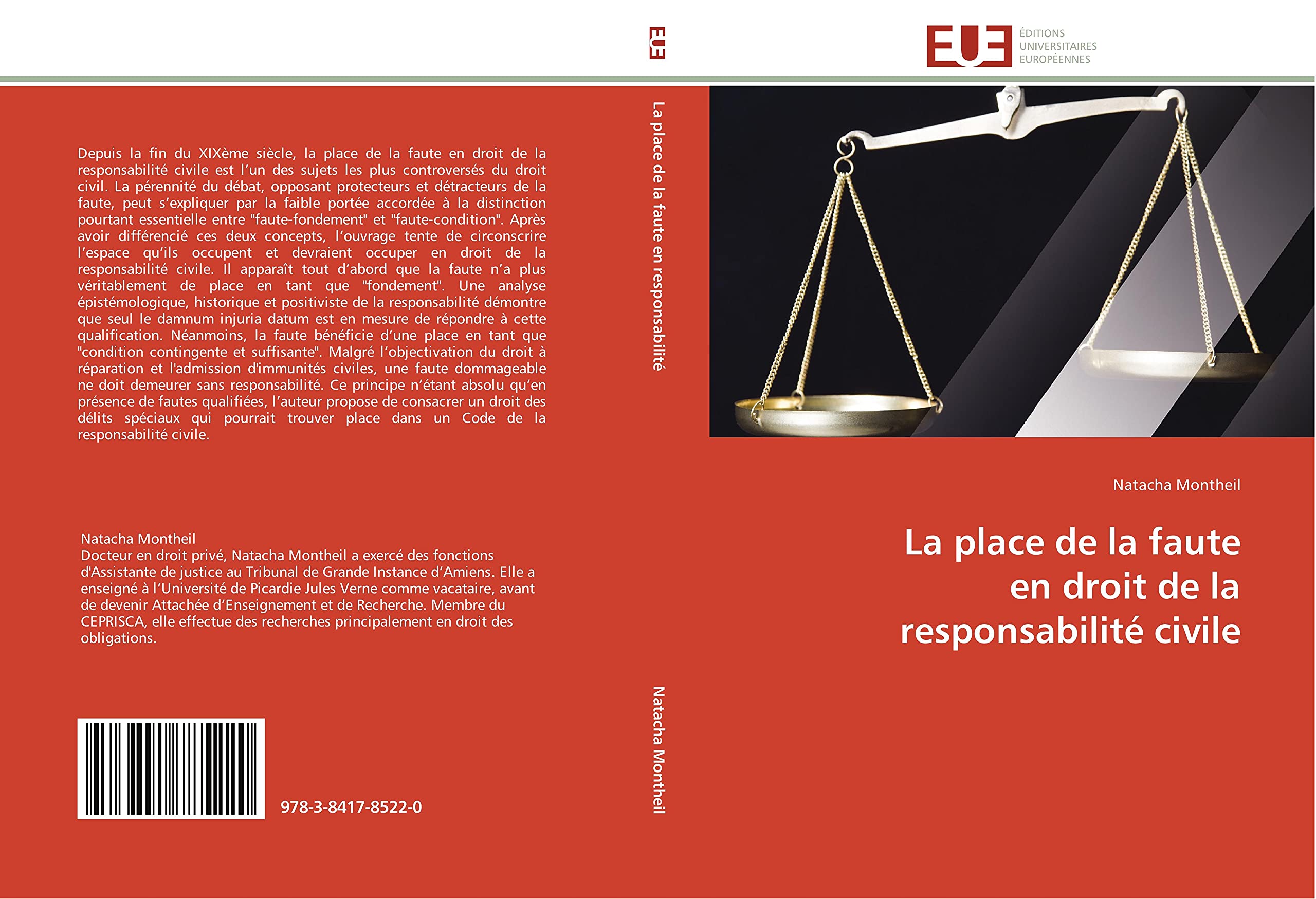 Droit de la responsabilité civile livre manuel faute juridique