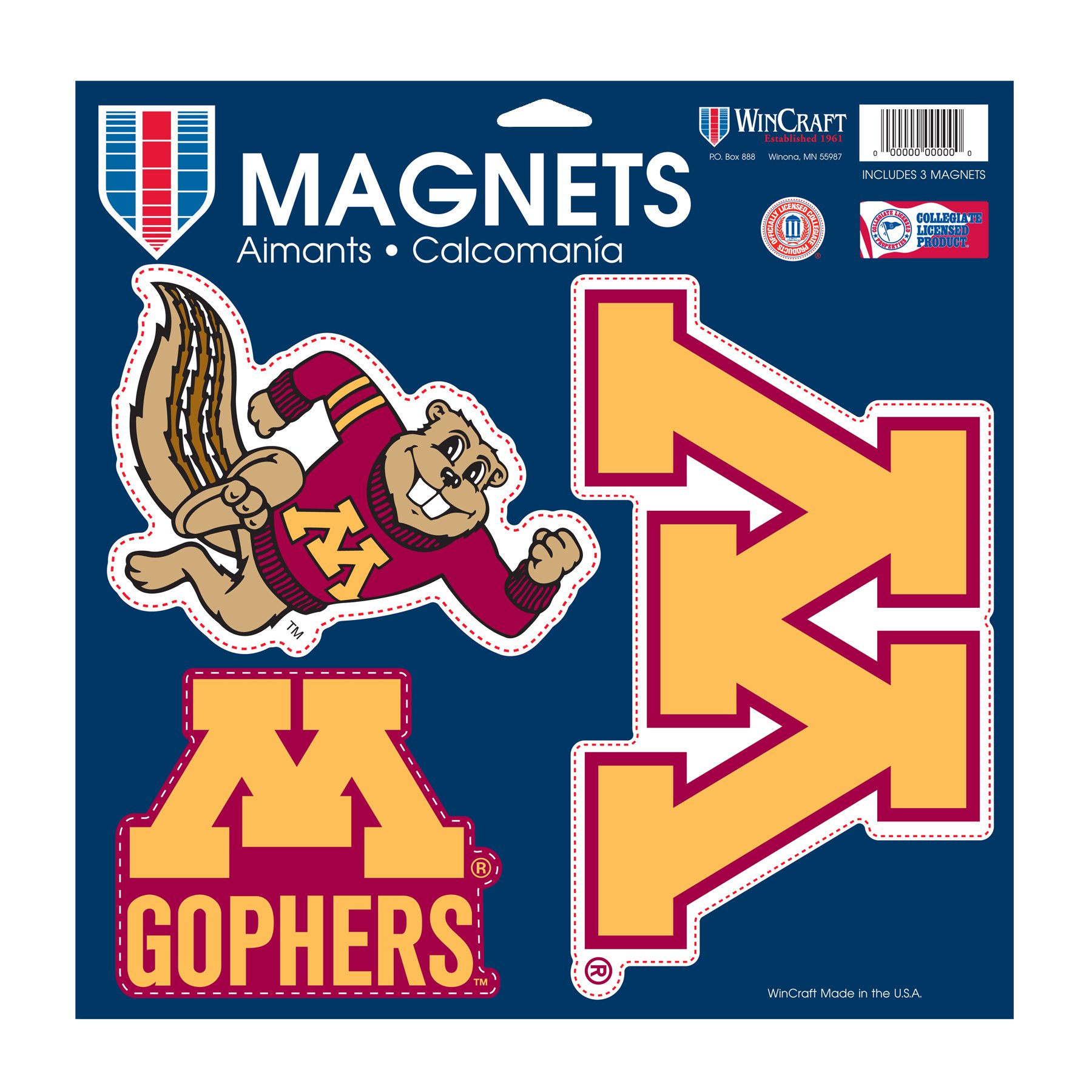 WinCraft NCAA Minnesota Golden Gophers Car/Fan Magnet, Large/11 x 11-Inch, White