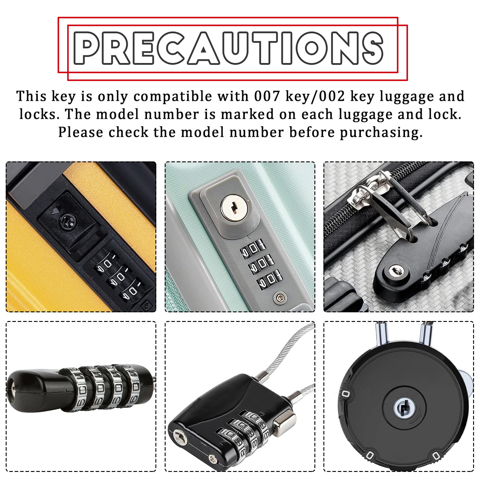 Amazon.com: 2 Keys Compatible with 007 002 Master Luggage