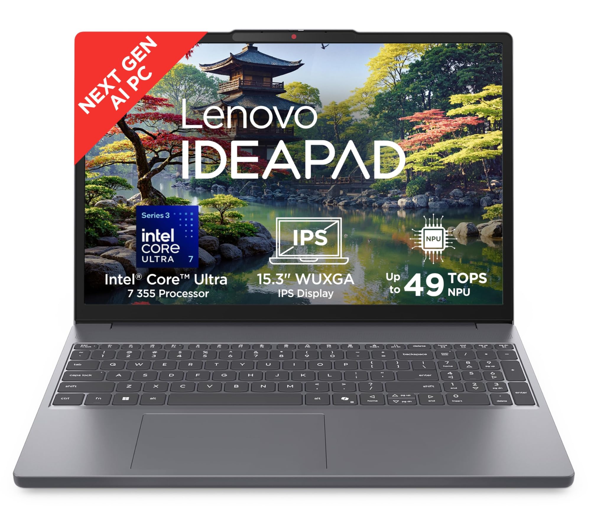 Lenovo IdeaPad Slim 3 14型 i7 16GB 512GB Lenovo IdeaPad Slim 3 Intel Core Ultra 7 355 Next-Gen AI PC (16GB