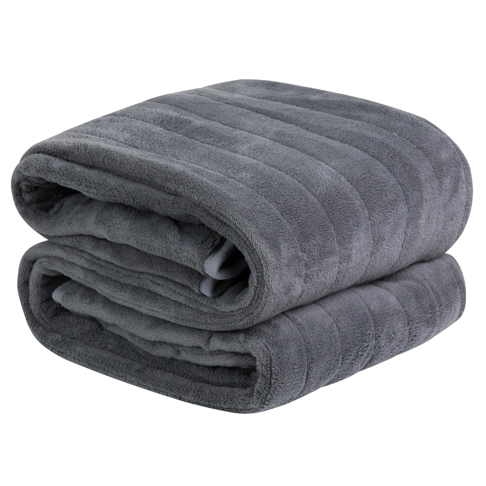 Russell Hobbs RHHT1004GR Couverture chauffante en micropolaire avec télécommande numérique, arrêt automatique, protection contre la surchauffe, minuterie de 12 heures, 9 réglages de chaleur Gris 130 x