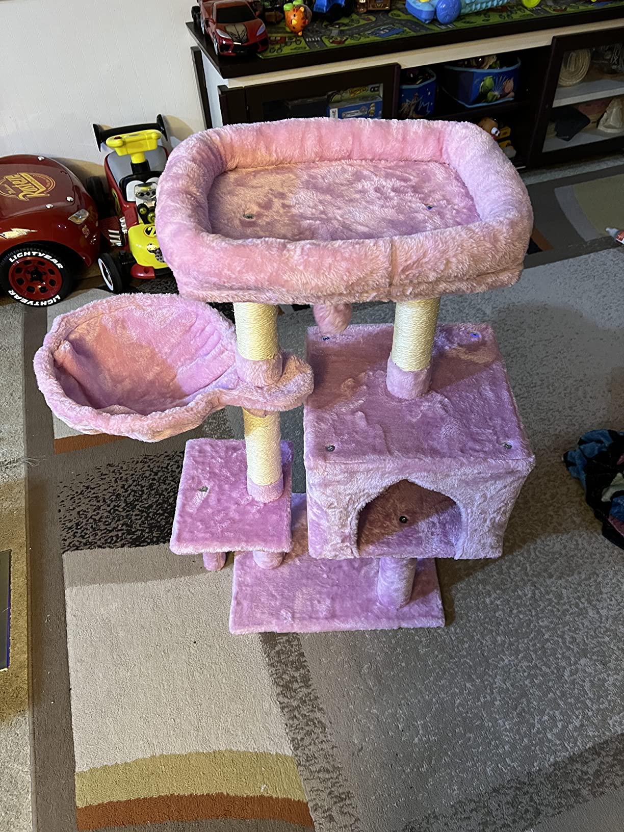 10/mo Finance FISH&NAP Cute Cat Tree Kitten Cat Tower for Indoor Cat