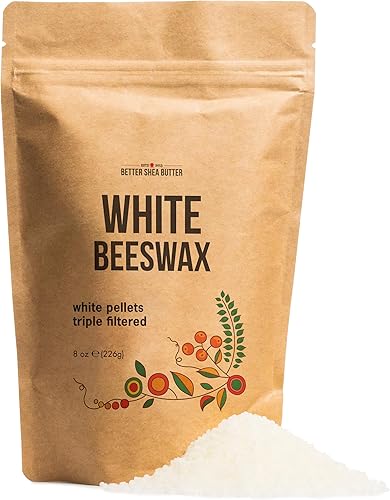 Gránulos de cera de abeja blanca, pellets de cera de abeja para piel y cera de velas, cera de abeja pura para el cuidado de la piel de bricolaje,