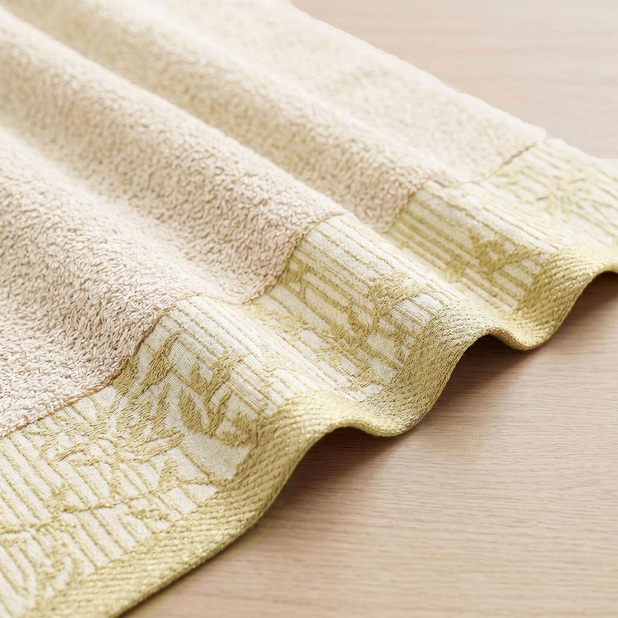 Superior Juego de toallas de algodón de 3 piezas, diseño floral jacquard Dobby, secado rápido, decoración de baño, spa, ducha, baño, incluye 1 baño, 1 toalla de mano, 1 toalla facial/toallita,