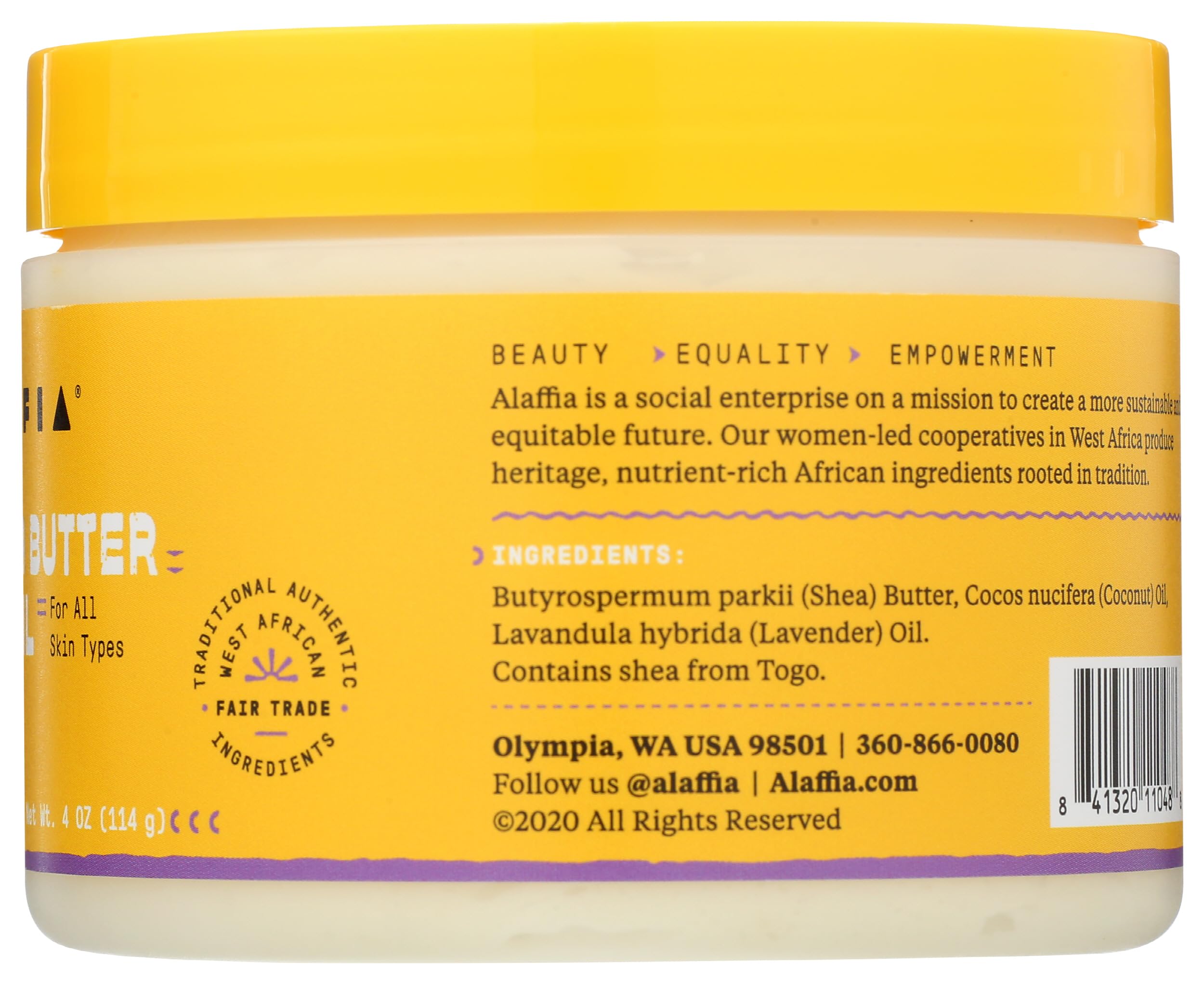 Alaffia, Coconut Oil Whipped Shea Butter Wild Lavender, 4 Ounce thumbnail 6