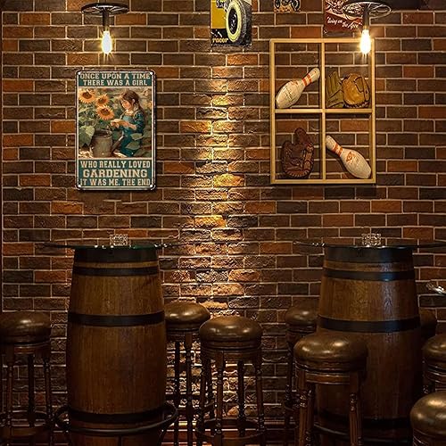 Miniatura 5 de LIUAXICIA Letreros de estaño vintage de metal retro Una chica que realmente amaba la jardinería Elegantes letreros de metal de estaño para cocina de
