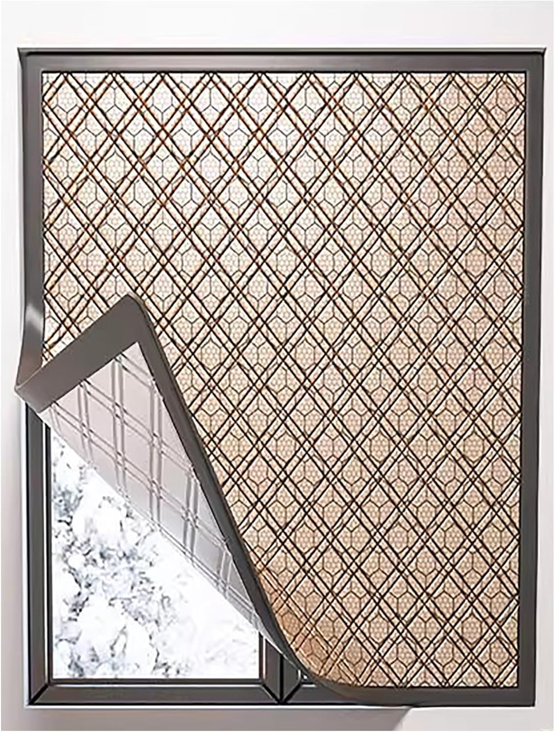 断熱窓カバー、断熱カーテン、冬の防寒保温、穴あけ不要、マジックテープ式、再利用可能、カスタマイズ可能(W148cmxH240cm/5