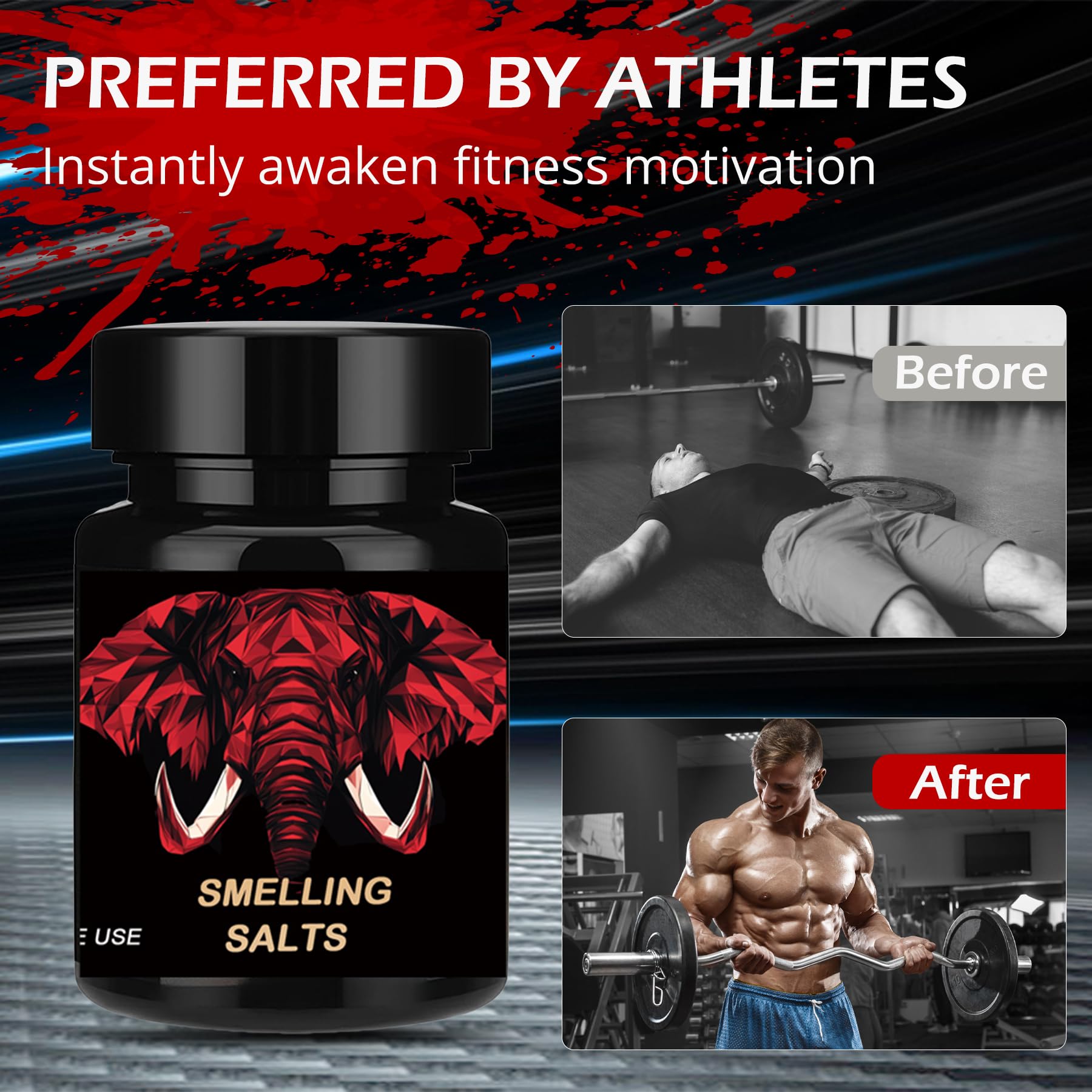 Salts for Workout & Training Prep-Portable Leak-Resistant Bottle, Gym, Locker, Sports Gear, Active Use -Sealed Oni-1PCS — view 5