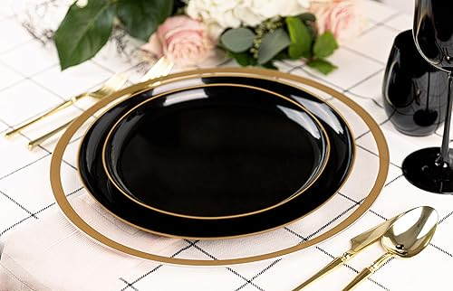 Miniatura 3 de PLASTICPRO El juego de 40 platos combinados incluye platos de 20 a 6.3 pulgadas y platos de 20 a 8.6 pulgadas, plástico verde esmeralda con diseño