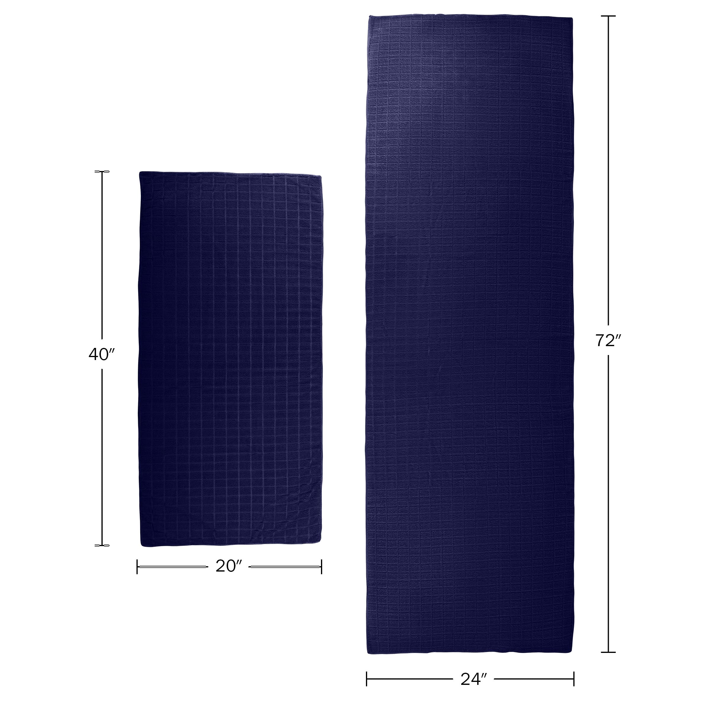 Amazon.com: Wakeman Yoga Mat Towel and Gym Towel Set, Navy, 72” x